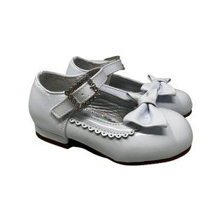 Josmo Mary Jane Dress Shoes Girls 7 Buckle Closure Patent Leather White NEW